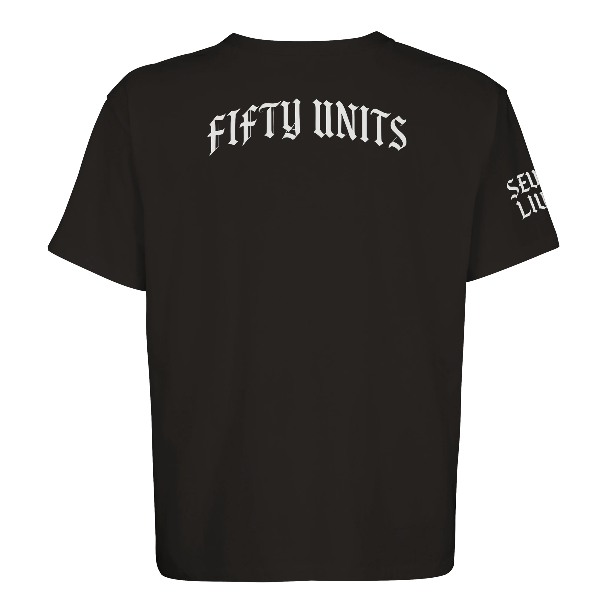 camiseta oversize unisex FIFTY UNITS logo FU x SL black 