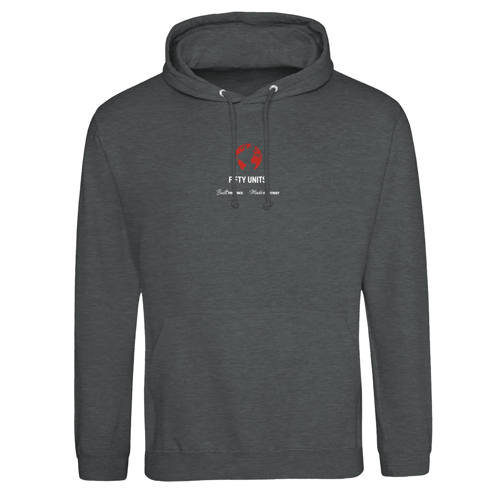 sudadera con capucha worldwide fifty units - grey
