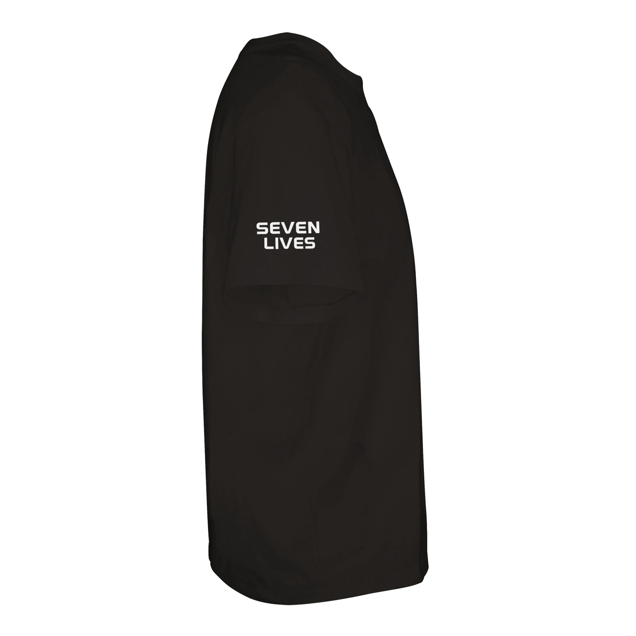 detalle logo manga camiseta oversize negra