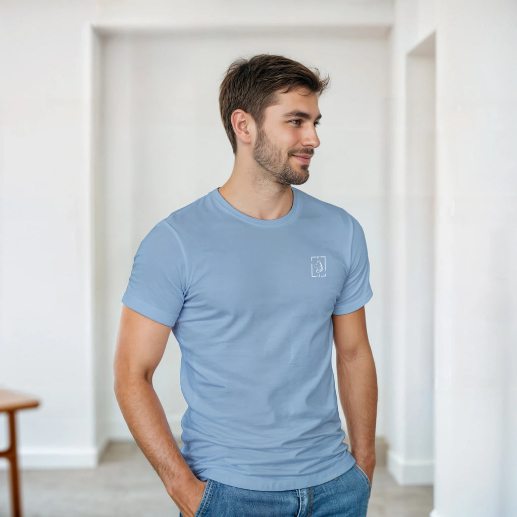 look mujer streetwear con camiseta FU - light blue