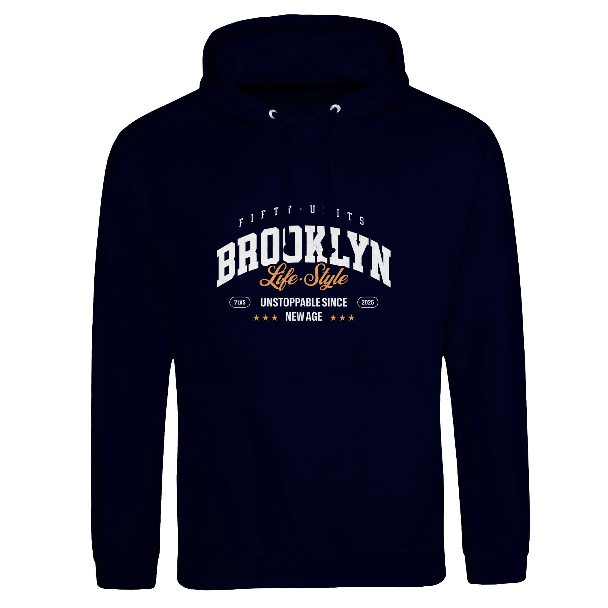 sudadera con capucha brooklyn fifty units - navy