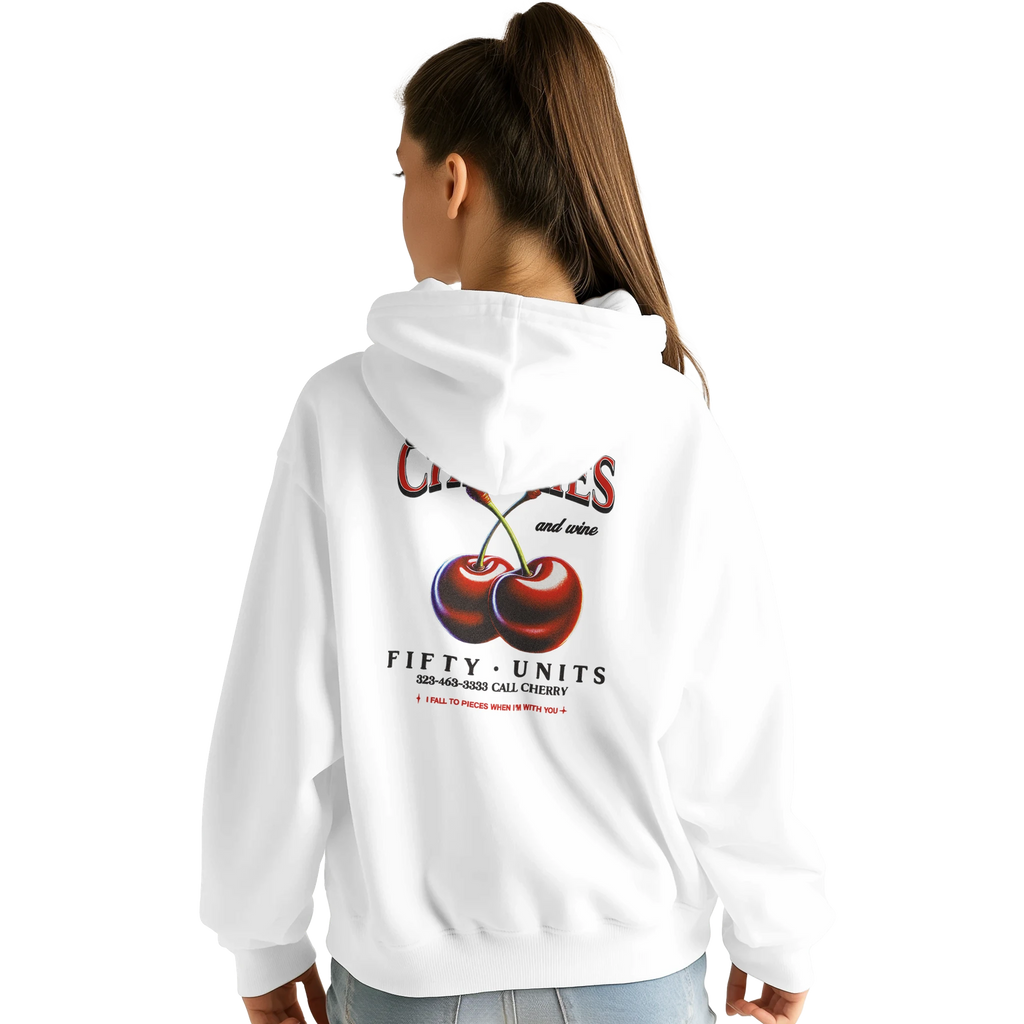 lifestyle sudadera con capucha cherries fifty units - chica