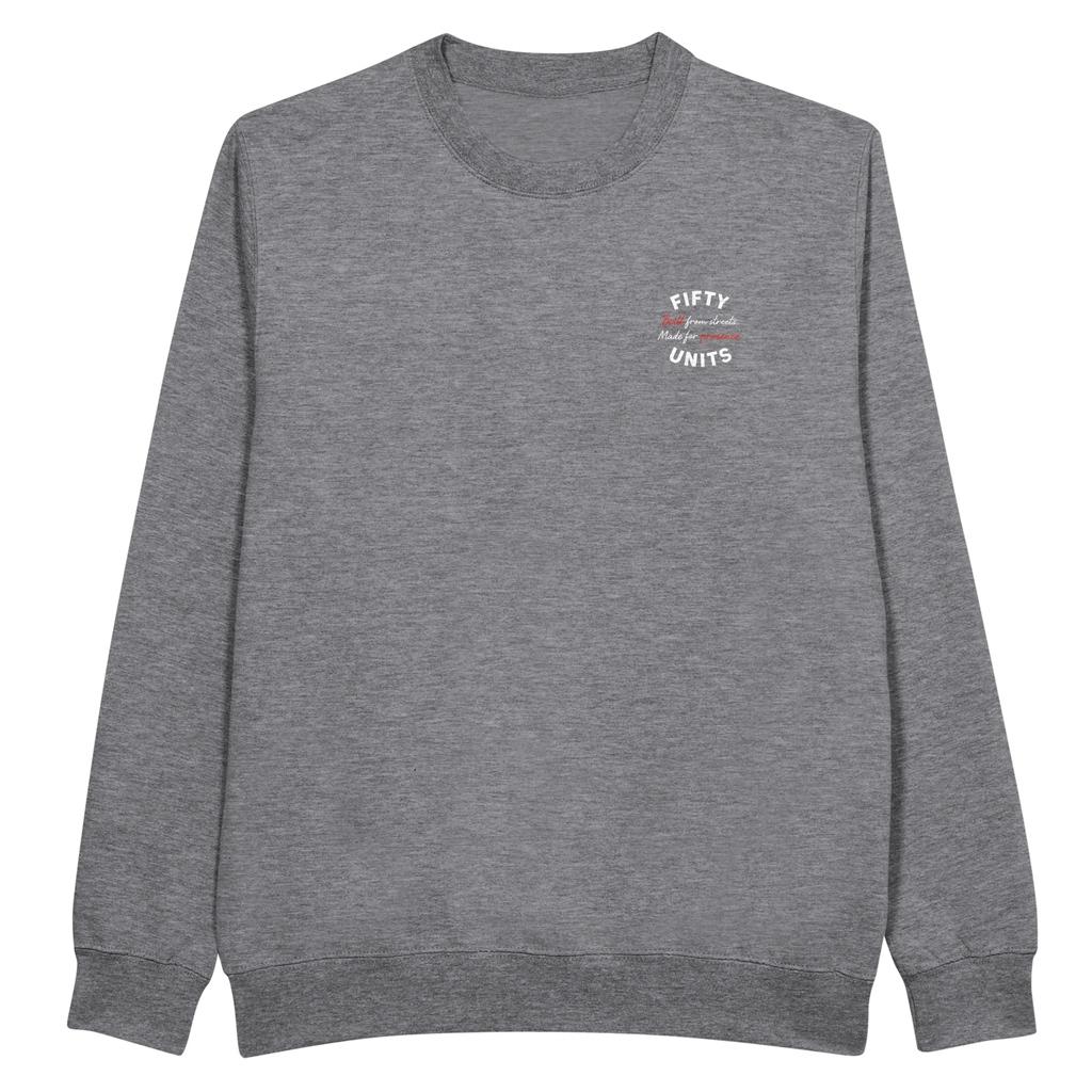sudadera premium built presence fifty units - grey