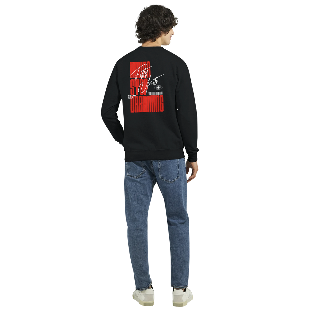 look urbano con sudadera never stop