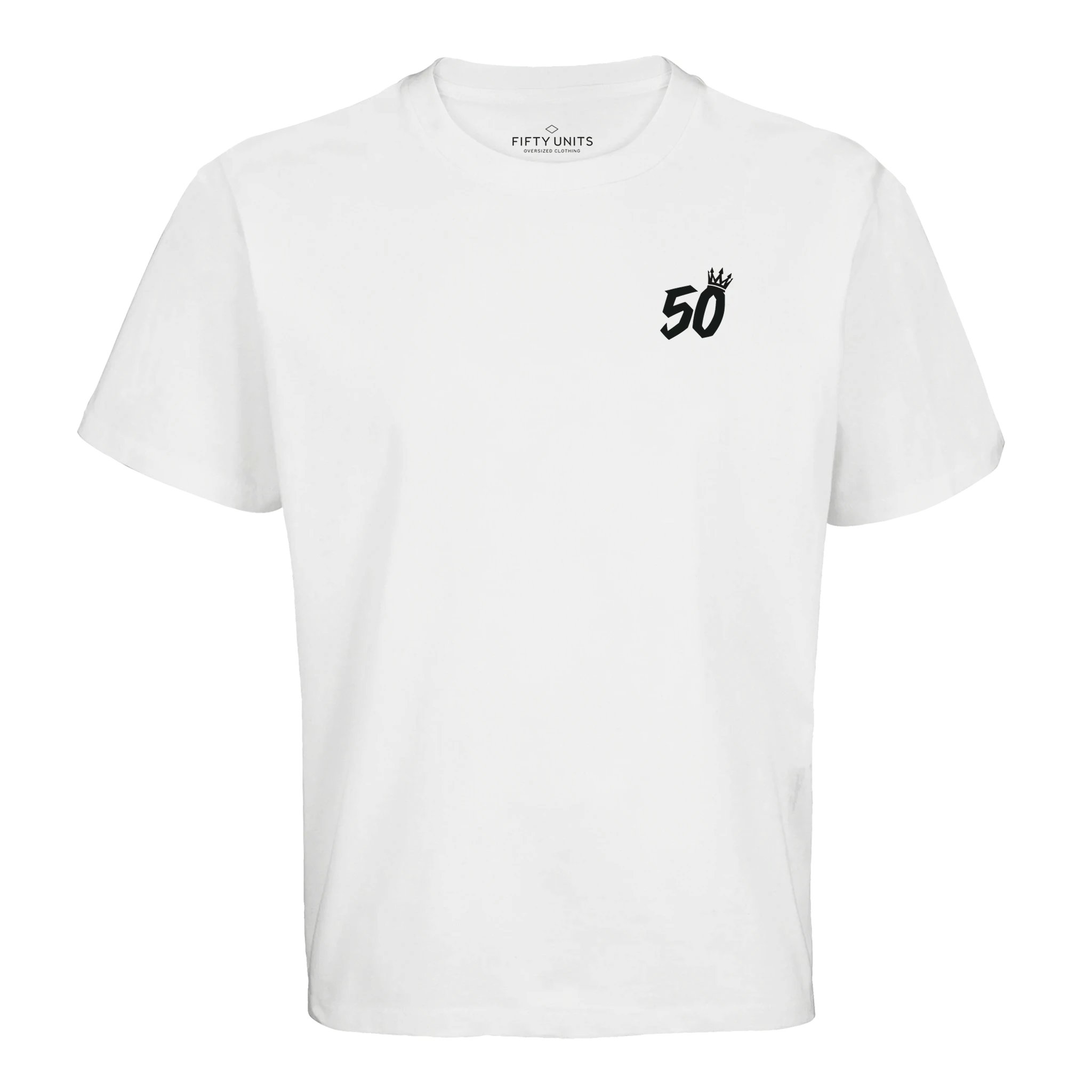 detalle logo corona camiseta oversize