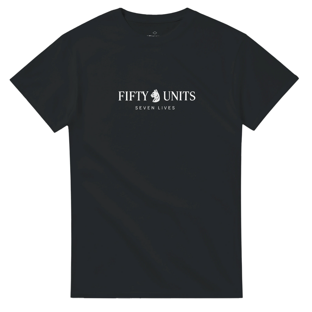camiseta unisex fifty units x seven lives - Negro
