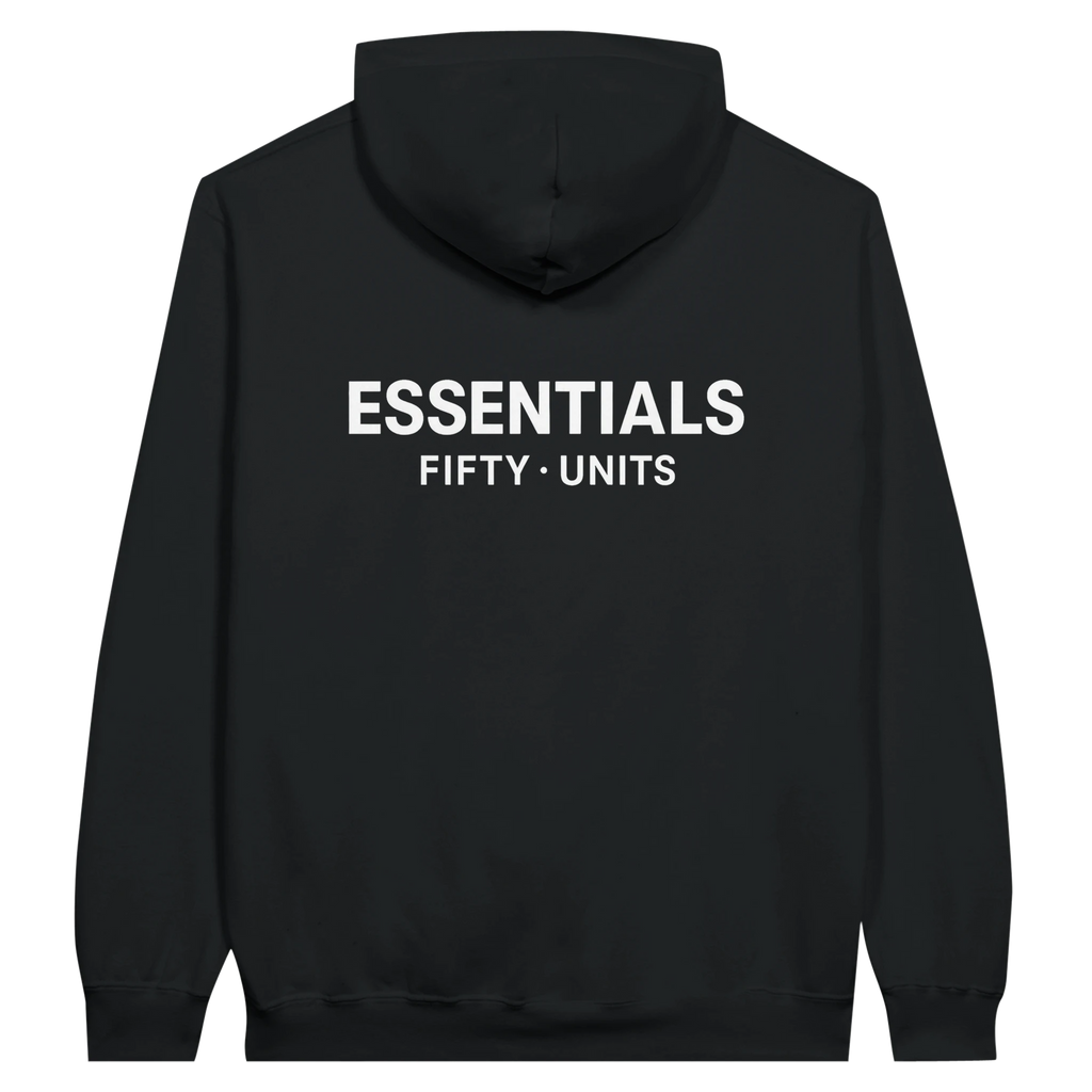 sudadera con capucha essential fifty units - black