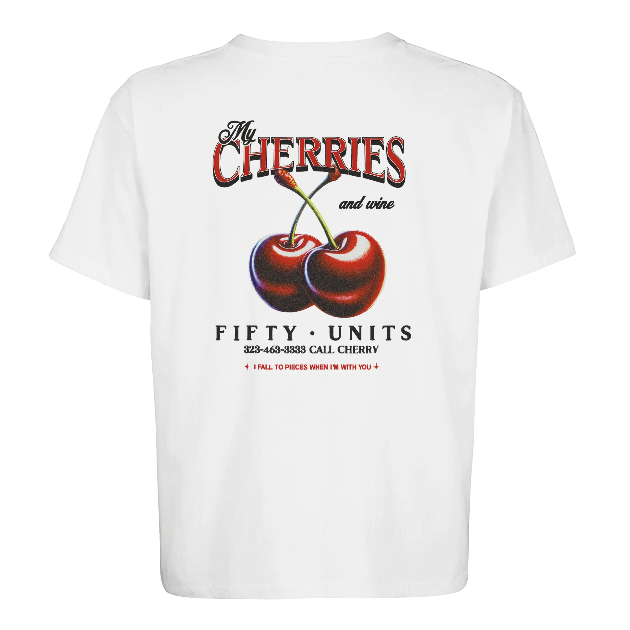 camiseta oversize cheeries – vista trasera