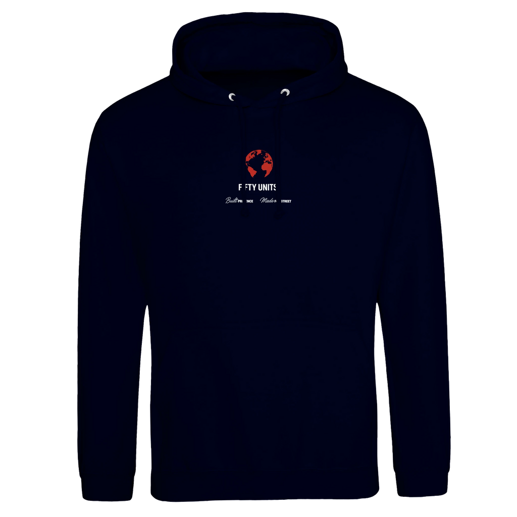 sudadera con capucha worldwide fifty units - navy