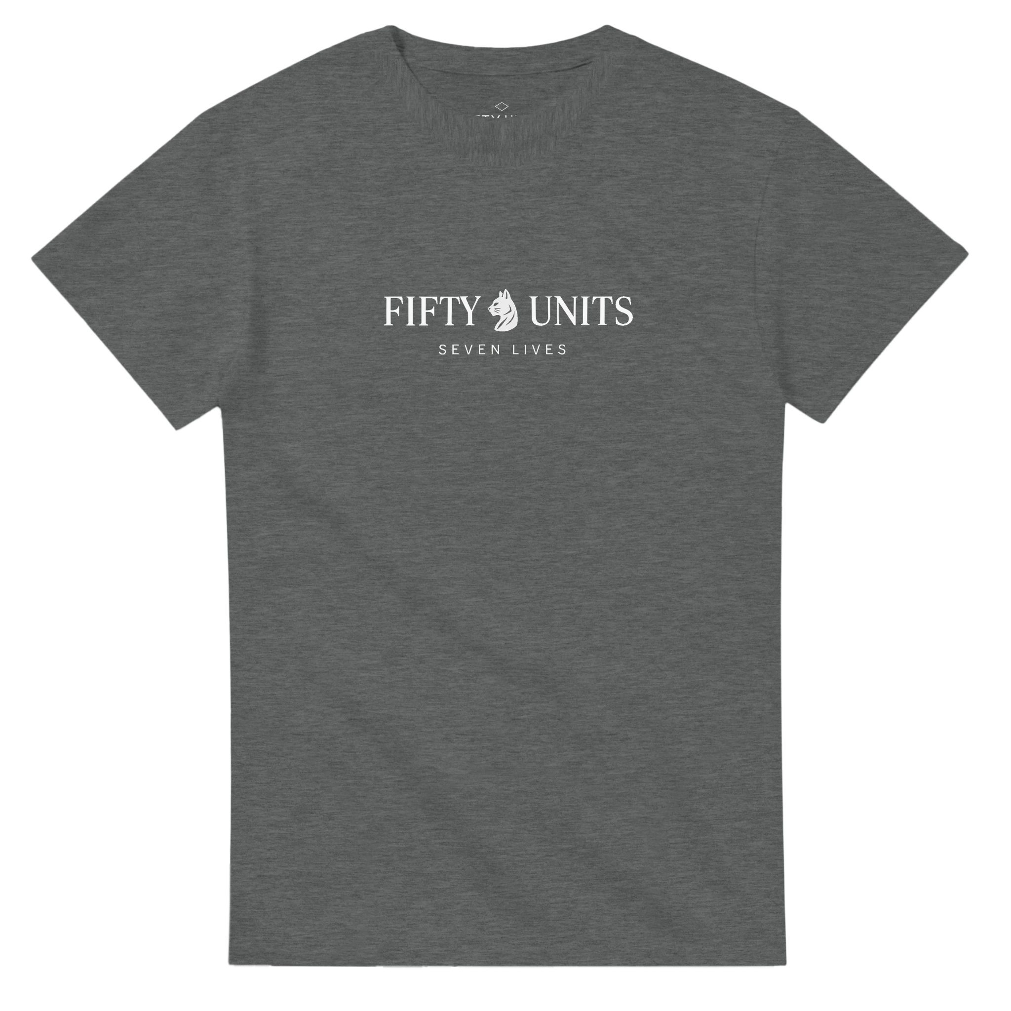camiseta unisex fifty units x seven lives - graphite