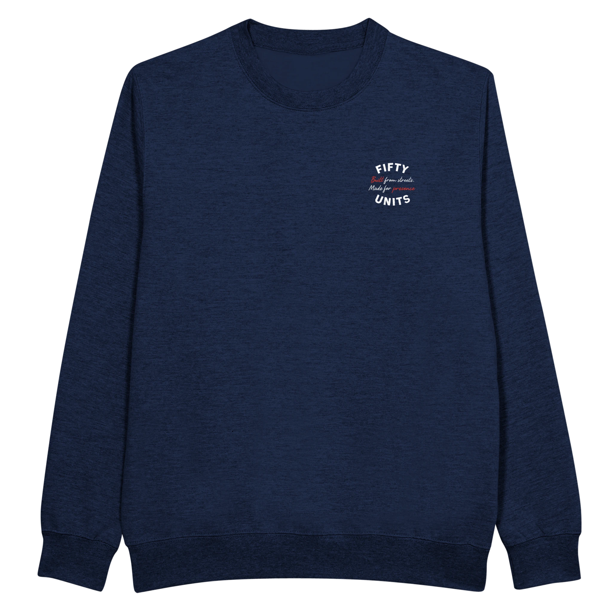 sudadera premium built presence fifty units - navy