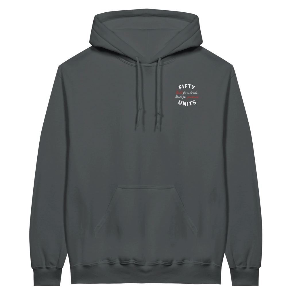 sudadera con capucha built presence fifty units - grey