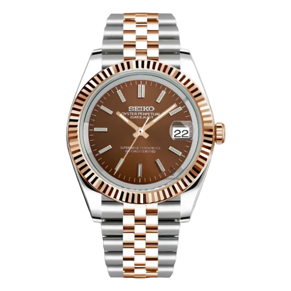 S.M. Datejust Rose Gold | Brown