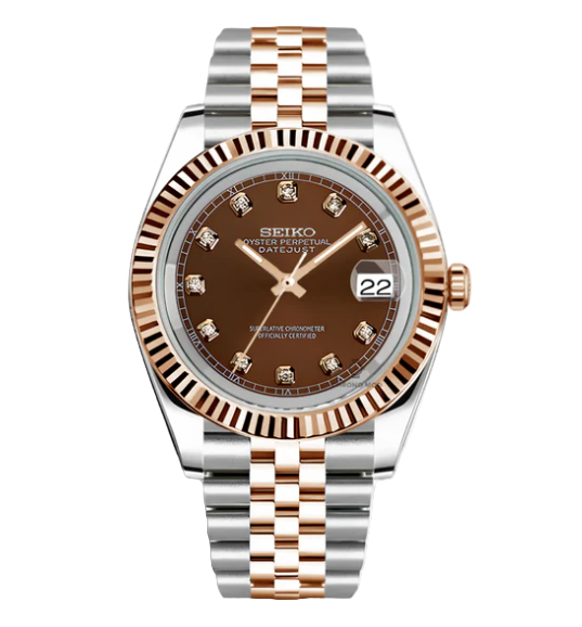 S.M. Datejust Rose Gold | Zirconia Chocolate