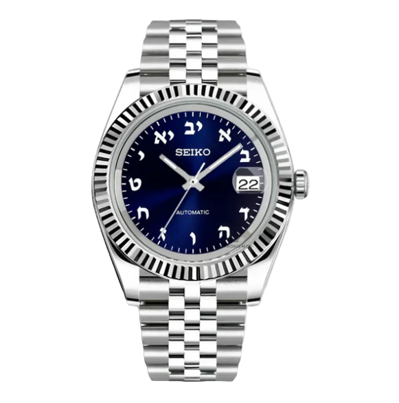 S.M. Datejust | Hebrew Deep Blue