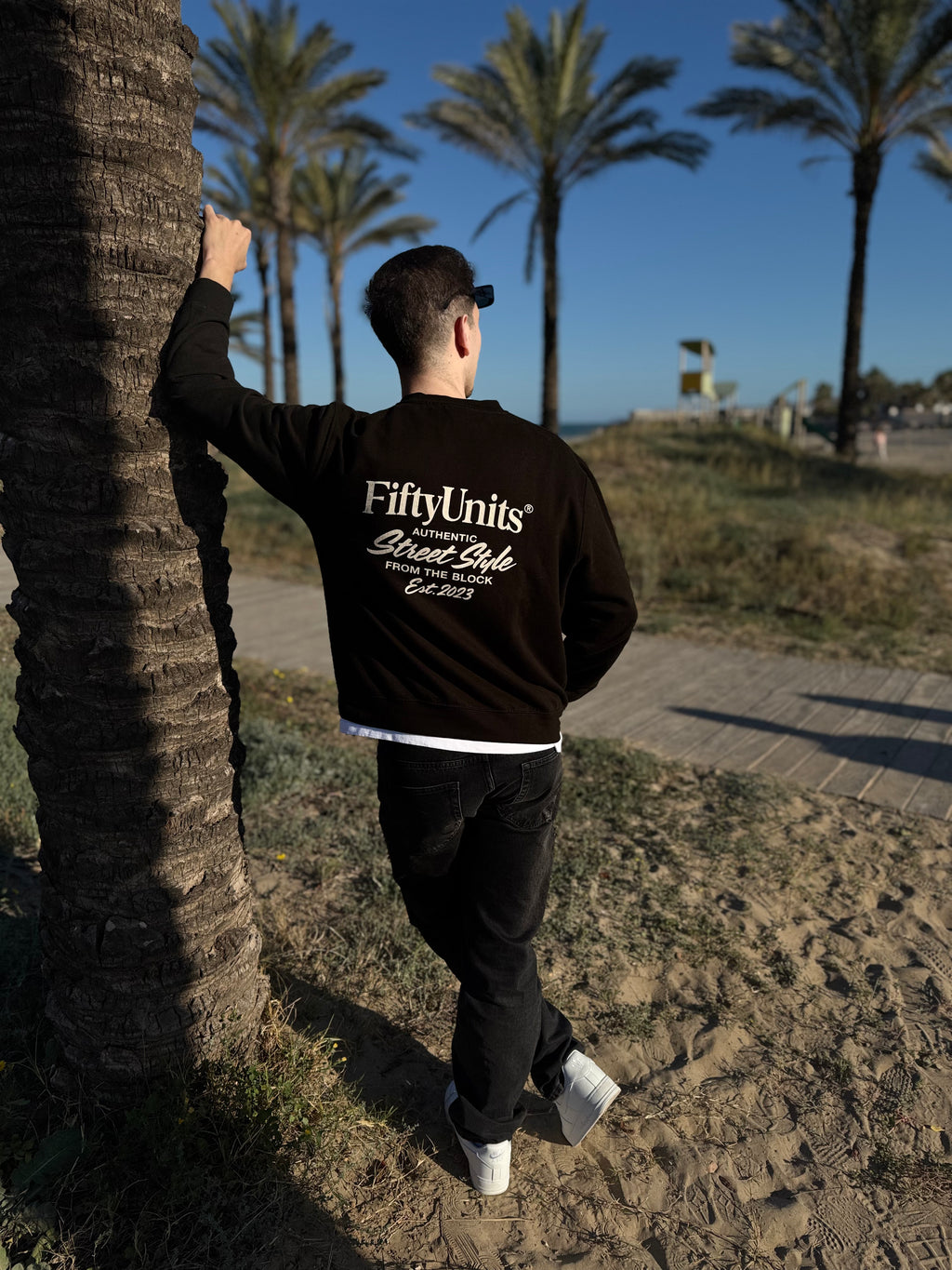 Premium Sweatshirt 'Street Style' Black | FIFTY UNITS