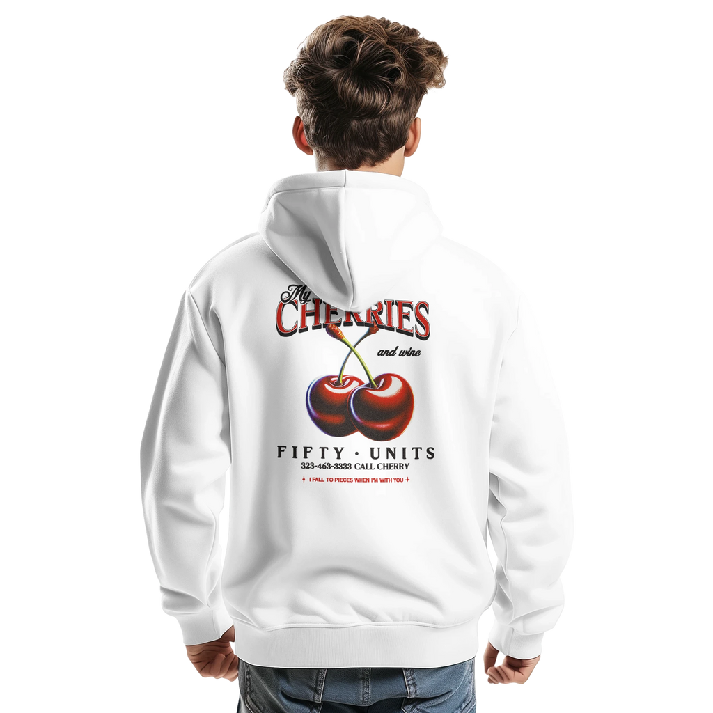 lifestyle sudadera con capucha cherries fifty units - chico