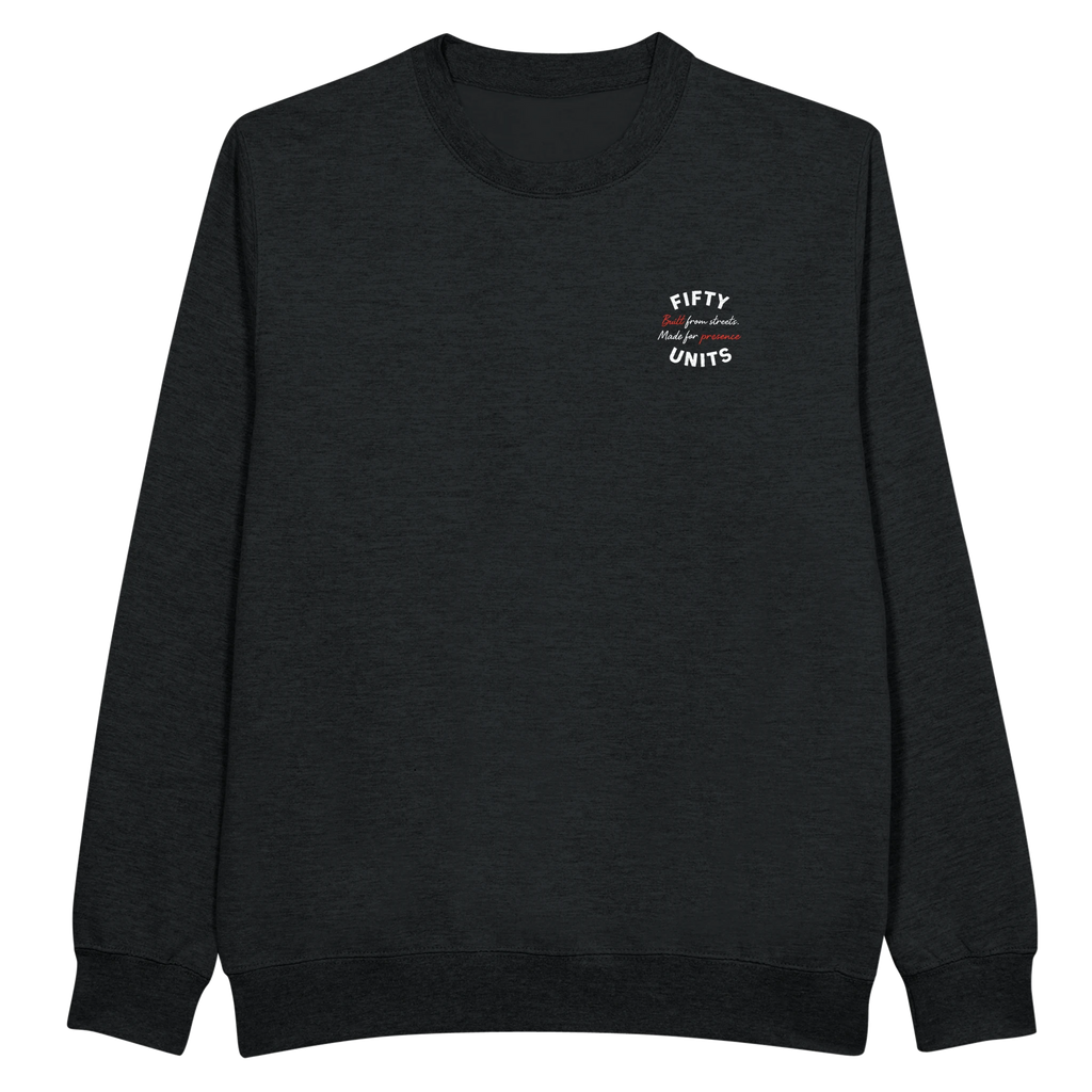 sudadera premium built presence fifty units - black