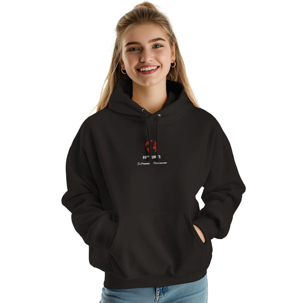 estilo urbano con sudadera worldwide fifty units - chica