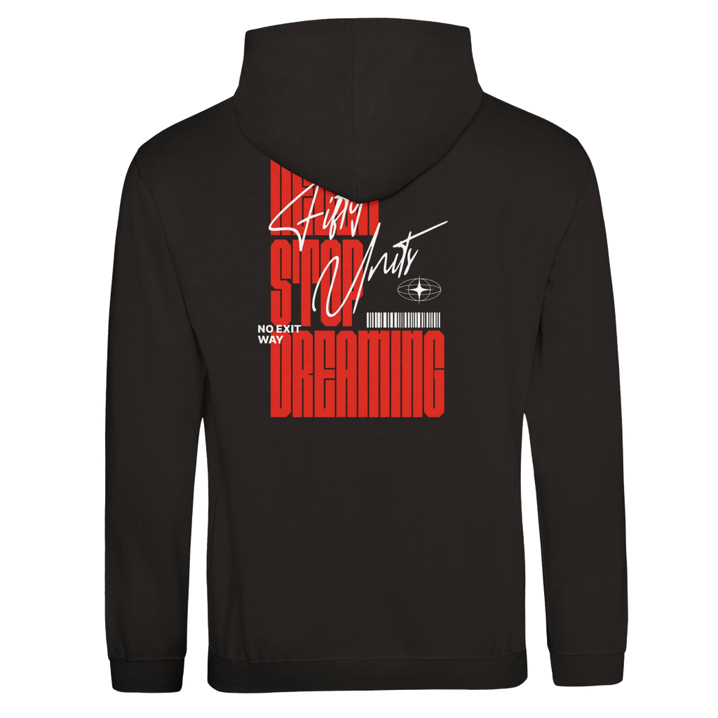 sudadera con capucha never stop fifty units - black