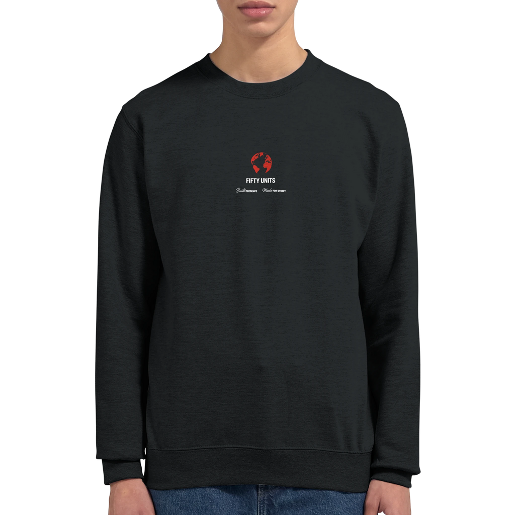 detalle logo worldwide sudadera fifty units