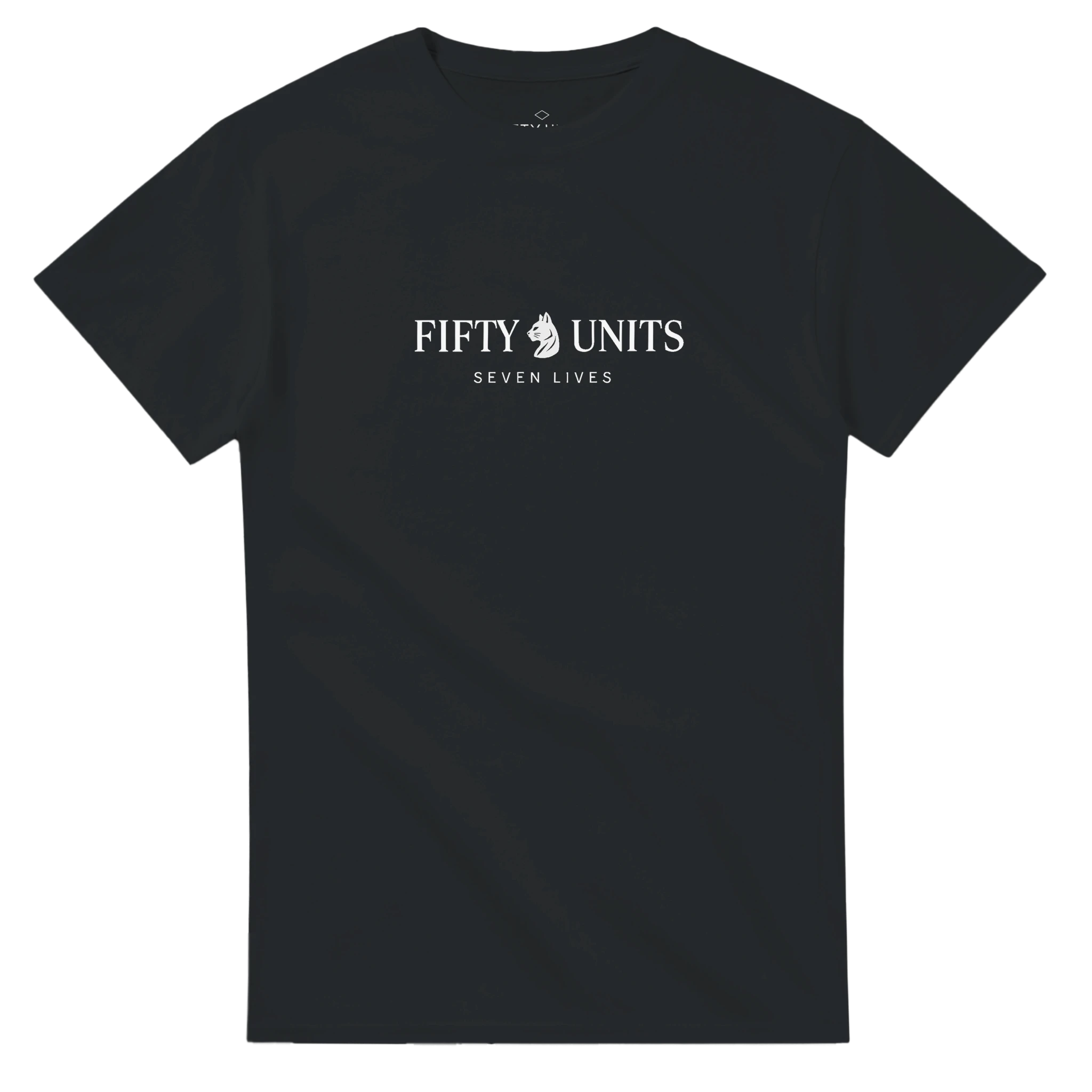 camiseta unisex fifty units x seven lives - black