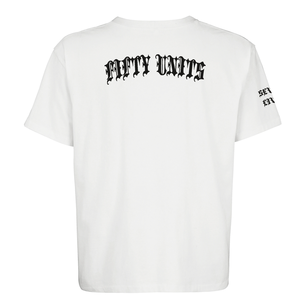 Camiseta unisex Oversize logo 'FU x SL' Black & White| FIFTY UNITS