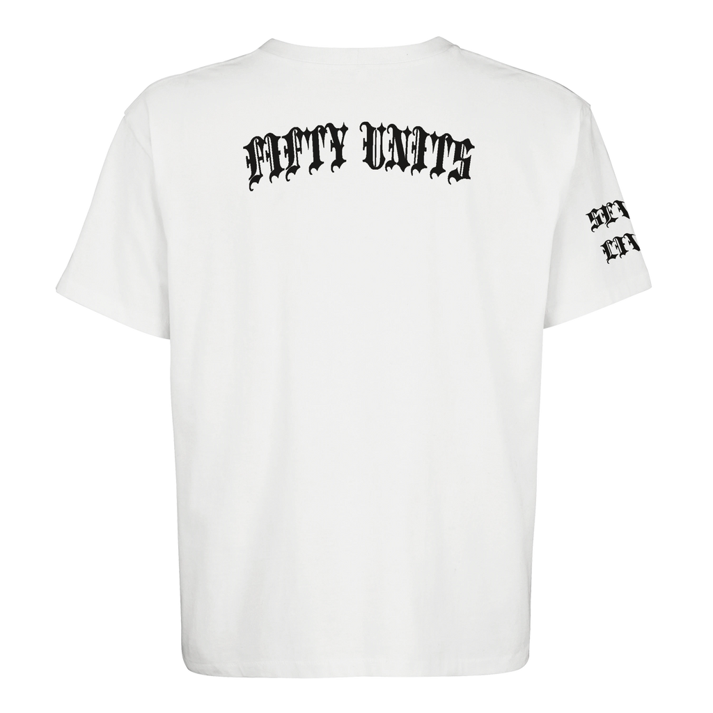 Camiseta unisex Oversize logo 'FU x SL' Black & White| FIFTY UNITS