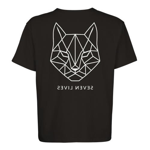Camiseta Oversize “Seven Lives” (Cat Logo) | FIFTY UNITS