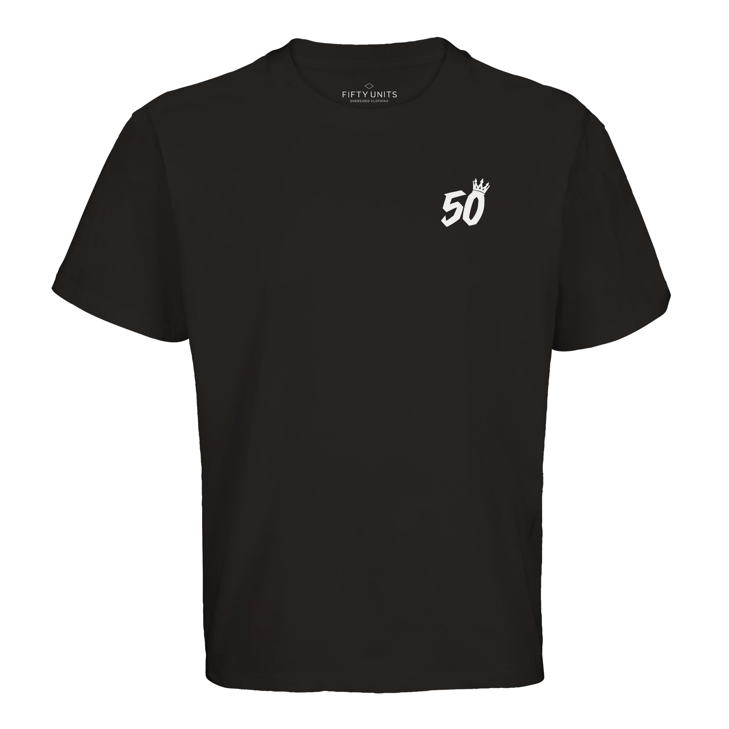 Camiseta unisex Oversize logo 'Corona' Black & White | FIFTY UNITS