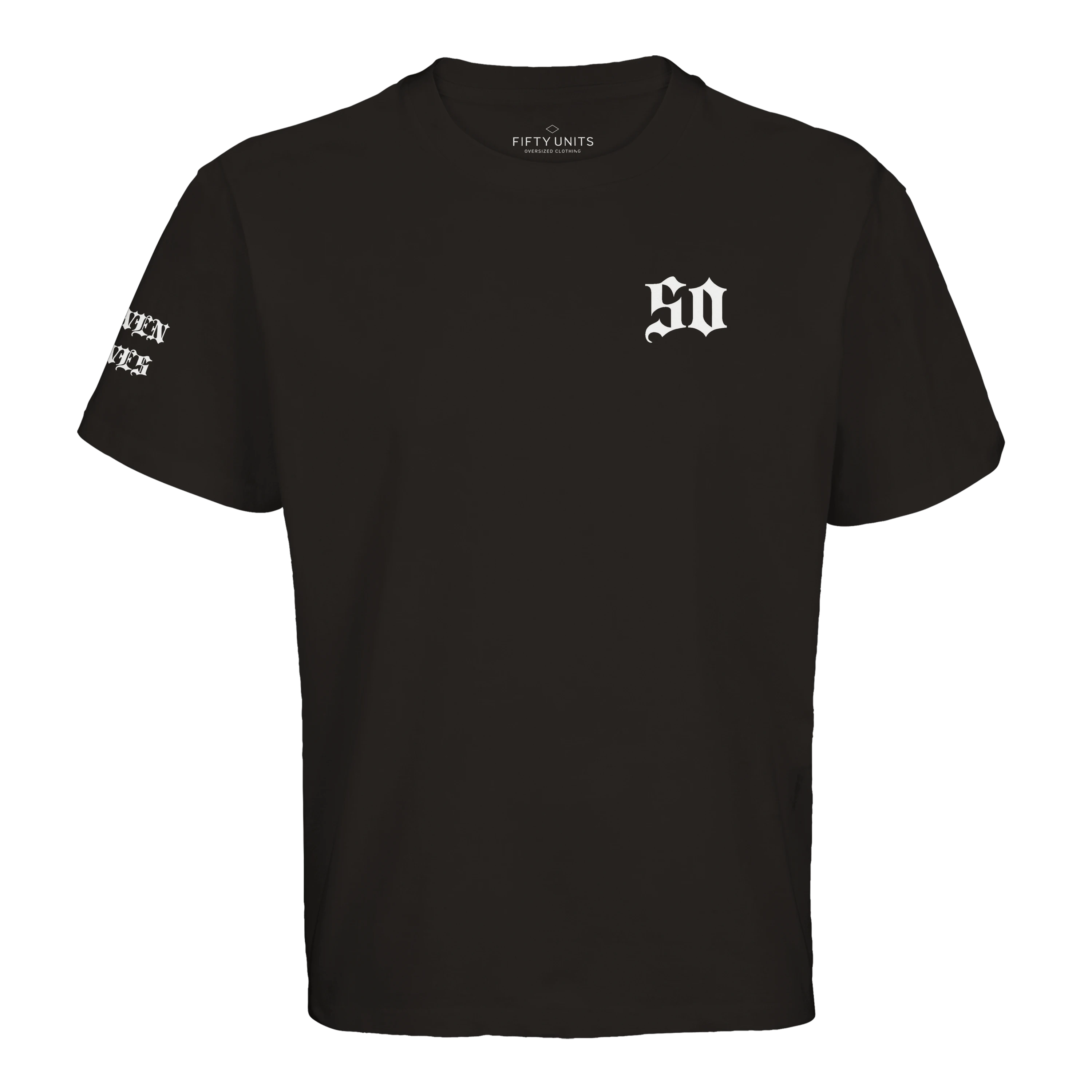 Camiseta unisex Oversize logo 'FU x SL' Black & White| FIFTY UNITS