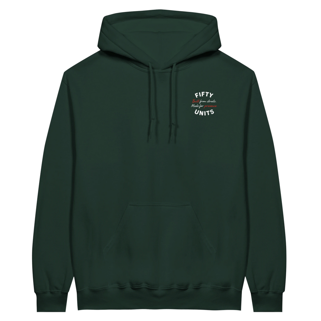 sudadera con capucha built presence fifty units - verde