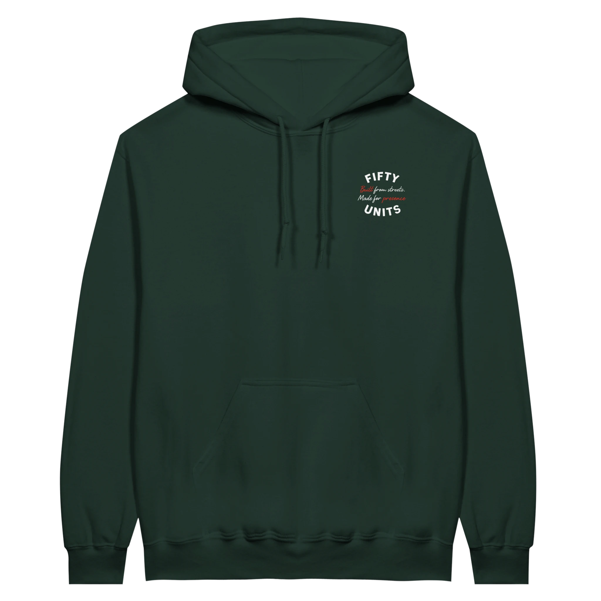 sudadera con capucha built presence fifty units - verde