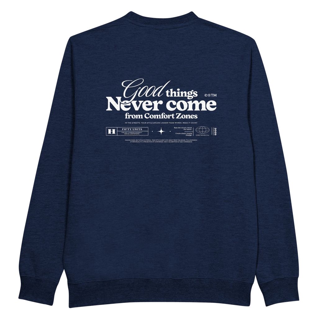 sudadera never come fifty units – vista trasera