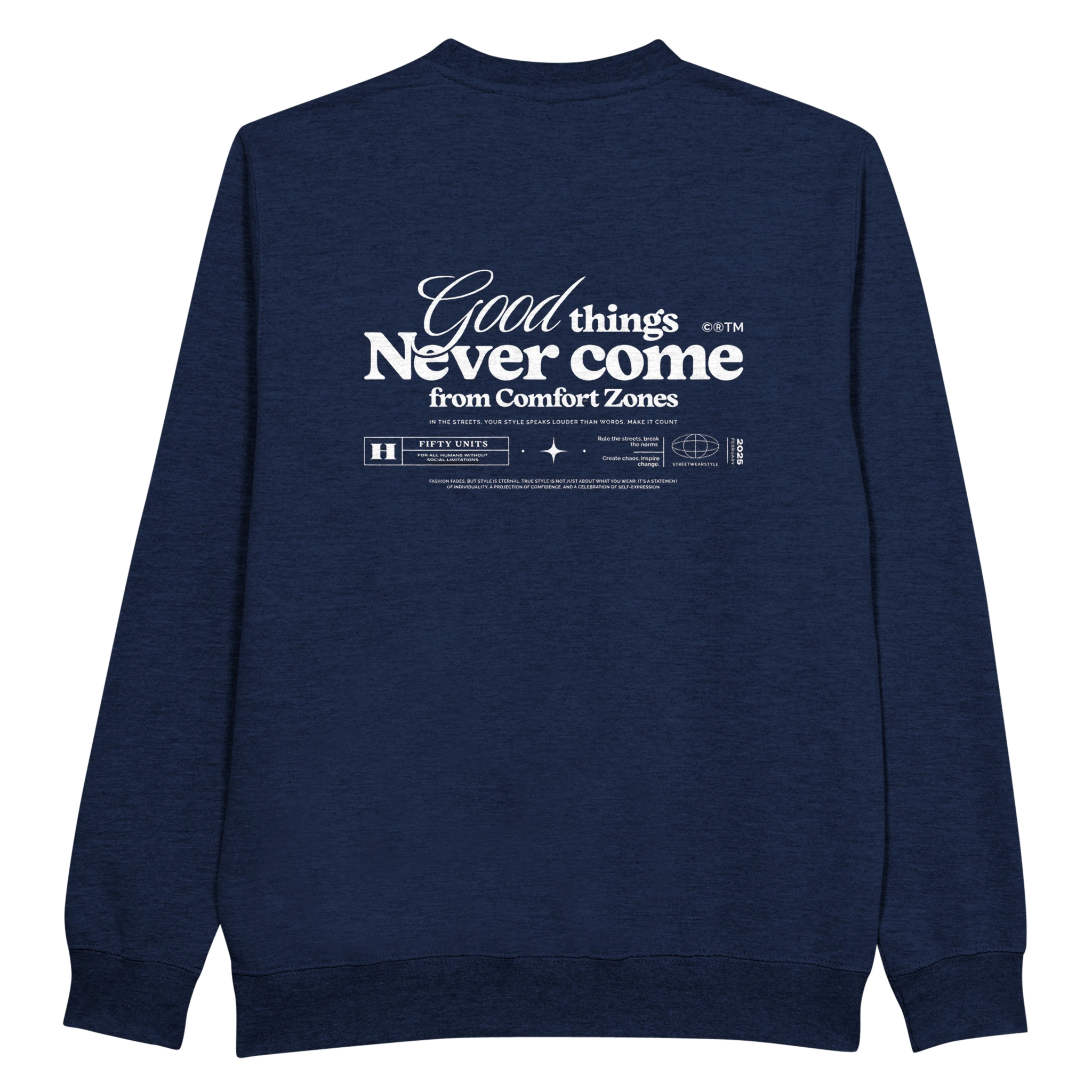 sudadera never come fifty units – vista trasera