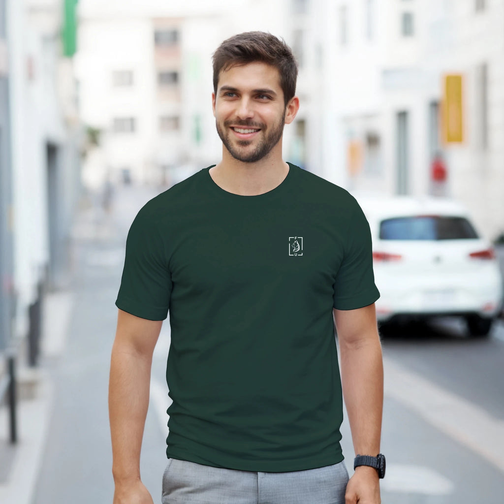look hombre streetwear con camiseta FU - verde